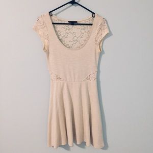 American Eagle Lace Panel Skater Dress
